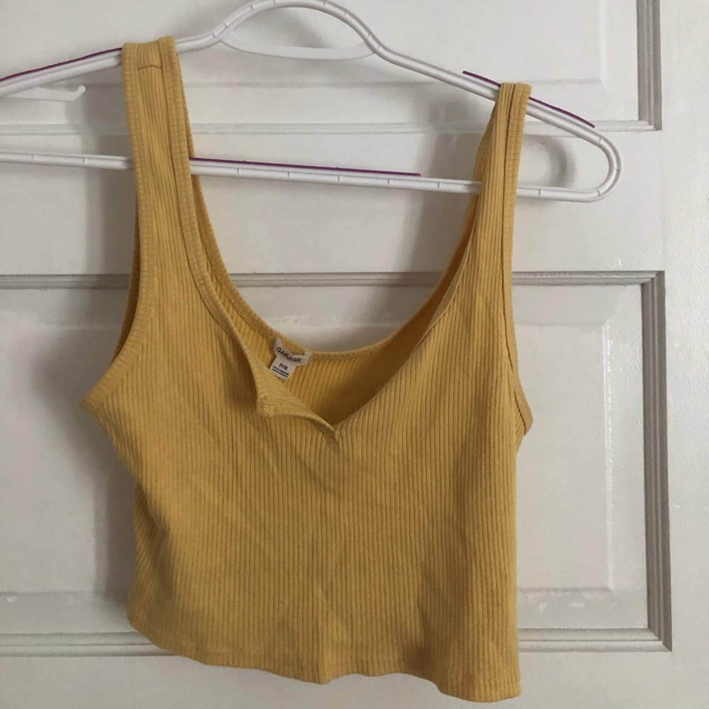Yellow cropped tank
